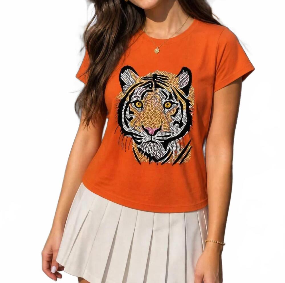 NEW MOVING FORWARD DESIGNS crewneck short sleeve t-shirt in orange